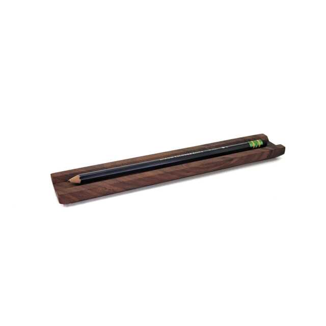 Reclaimed Walnut Pen Rest Minimalist Desk Organizer - image 1