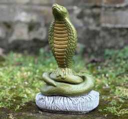 Unique Cobra Statue Concrete King Sculpture Outdoor Snake Figurine Large Ornament Front Door Decoration Handmade Art Gift