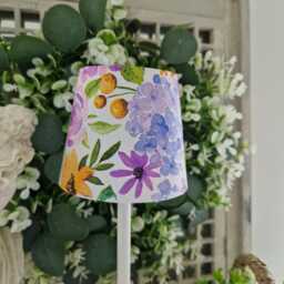 Cordless Touch Lamp. Vibrant Decoupaged Floral Usb Rechargeable Table Lamp - thumbnail 2
