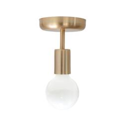 Brass Minimal Ceiling Light Flush Mount Foyer Lamp Mid Century Modern Lighting - thumbnail 4