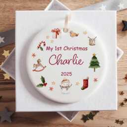 Personalized My 1st Christmas Ornament - Baby Xmas Keepsake - thumbnail 2