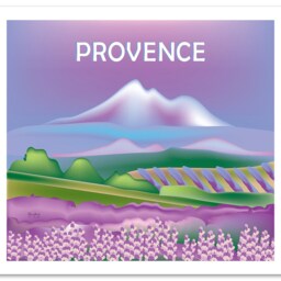Provence Skyline Print, France Art, Alps, Poster, Art, French Style E8-O-Pro-Fr - thumbnail 3