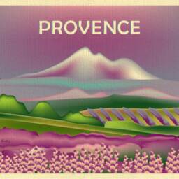 Provence Skyline Print, France Art, Alps, Poster, Art, French Style E8-O-Pro-Fr - thumbnail 2