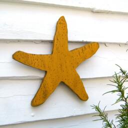 Starfish Wall Art Wooden Decor Large Three Sizes Coastal Wood Sign Beach House Star Fish Outdoor - thumbnail 2