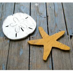 Starfish Wall Art Wooden Decor Large Three Sizes Coastal Wood Sign Beach House Star Fish Outdoor - thumbnail 3