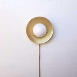 Plug-In Brass Wall Sconce, Solid Sconce/Ceiling Flush Mount Light, G-9, Ppq4. No.0486 - thumbnail 3
