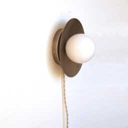 Plug-In Brass Wall Sconce, Solid Sconce/Ceiling Flush Mount Light, G-9, Ppq4. No.0486 - thumbnail 2