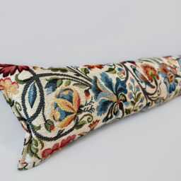 Jacobean Floral Tapestry Draught Excluder - 70-200cm Heavyweight Door Draft Stopper, Weighted Snake in Multicolour Botanical Design