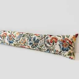 Jacobean Floral Tapestry Draught Excluder - 70-200cm Heavyweight Door Draft Stopper, Weighted Snake in Multicolour Botanical Design - thumbnail 3