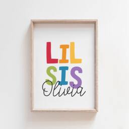 Set Of 2 Sister Prints, Sisters Make Best Friends, Big Sis Lil Sis, Girls Bedroom Decor, Wall Art, Siblings - thumbnail 3