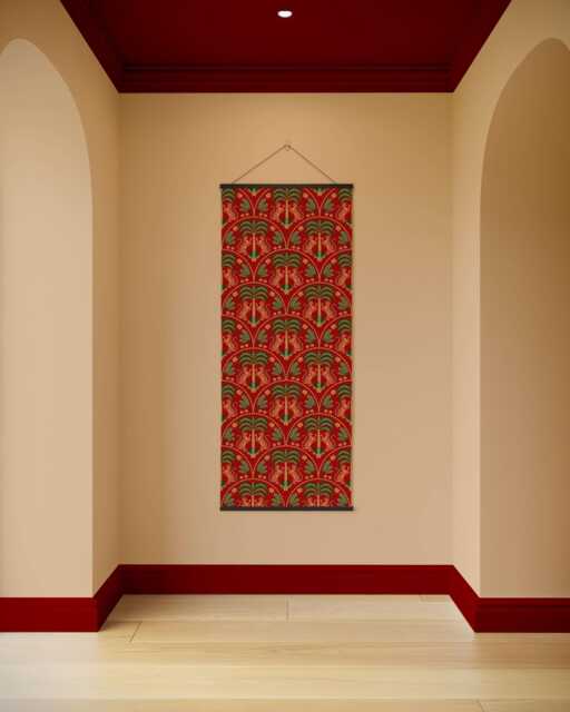 Graphic Tiger Tapestry - Wall Hanging Unique Art - image 1