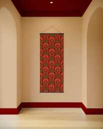 Graphic Tiger Tapestry - Wall Hanging Unique Art - thumbnail 1