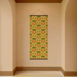 Graphic Tiger Tapestry - Wall Hanging Unique Art - thumbnail 3