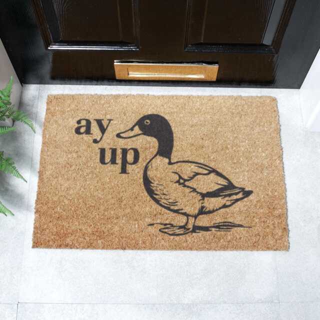 Ay Up Duck Coir Doormat Durable Welcome Mat - 60cm X 40cm - image 1