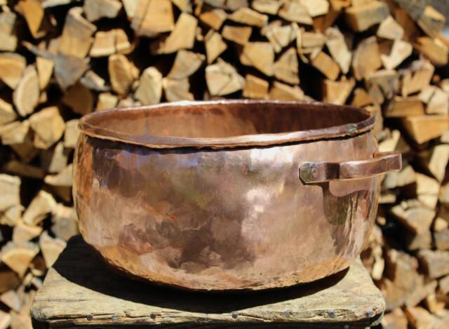 Rustic Charm Handcrafted Copper Planter Box With Handle - image 1