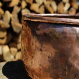 Rustic Charm Handcrafted Copper Planter Box With Handle - thumbnail 4