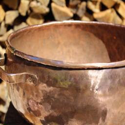 Rustic Charm Handcrafted Copper Planter Box With Handle - thumbnail 3