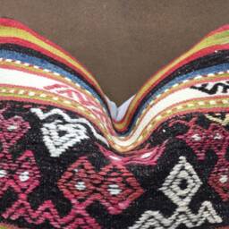 Vintage Kilim Pillow Cover, Bohemian Turkish Throw - 20x20 - thumbnail 2