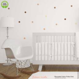 Pastel Polka Dot Wall Stickers Reusable Nursery Decor - thumbnail 2