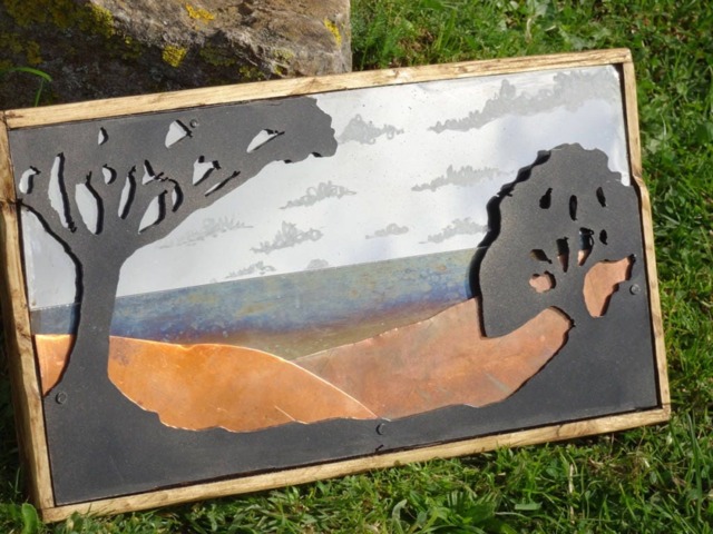 Mirror Picture - Reflective Wall Art Using Copper, Steel - image 1