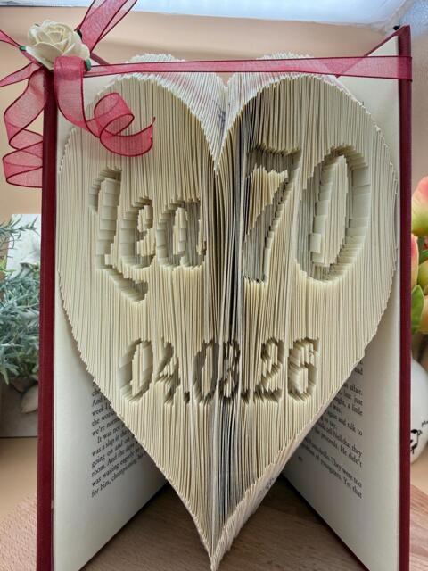 Birthday Card, Folded Book Art, Milestone Age, Gifts For Readers - image 1