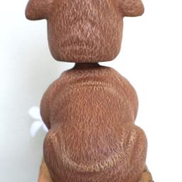 Ceramic Bull Dog Bobblehead - Baby Shower Gift Bulldog Nursery Decor Bobble Head Room Puppy - thumbnail 3