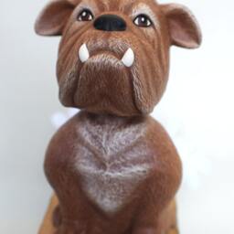 Ceramic Bull Dog Bobblehead - Baby Shower Gift Bulldog Nursery Decor Bobble Head Room Puppy - thumbnail 2