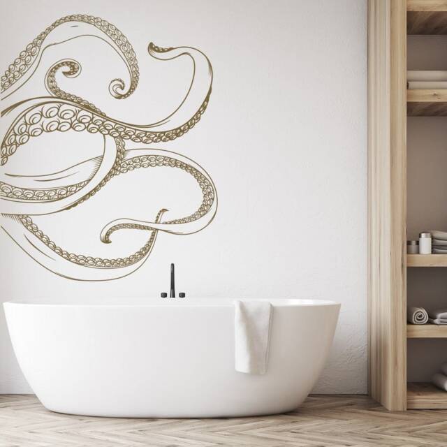 Octopus Tentacles Wall Decal Kraken Nautical Bathroom Decor #271 - image 1