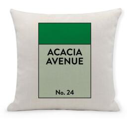 Personalized Monopoly Inspired Cushion Cover, New Home Gift - thumbnail 1