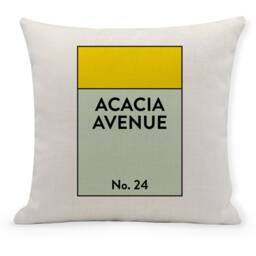 Personalized Monopoly Inspired Cushion Cover, New Home Gift - thumbnail 3