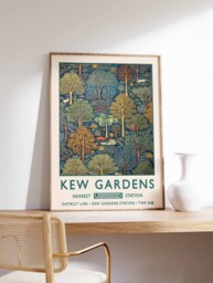 William Morris Country Garden Print, Kew Gardens London Poster, Vintage Wall Art, Floral Poster - thumbnail 1