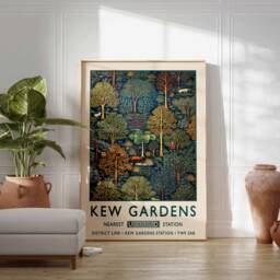 William Morris Country Garden Print, Kew Gardens London Poster, Vintage Wall Art, Floral Poster - thumbnail 2