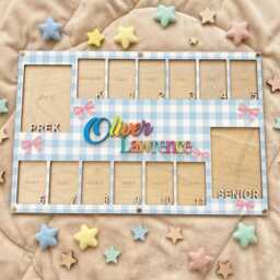 Personalized School Years Photo Frame, Pre K To Graduation Picture Custom Name Frame - thumbnail 2