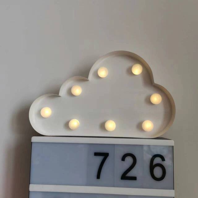 Cloud Marquee Light White Metal Nursery Night Light - image 1
