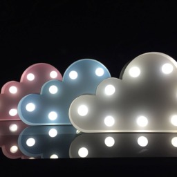Cloud Marquee Light White Metal Nursery Night Light - thumbnail 4