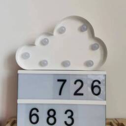 Cloud Marquee Light White Metal Nursery Night Light - thumbnail 3
