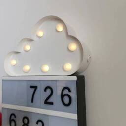 Cloud Marquee Light White Metal Nursery Night Light - thumbnail 2