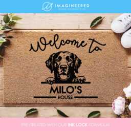 Dog Welcome Rug - Custom Mat Dog Doormat Personalized Family Gifts Pet Owner Gift - thumbnail 2