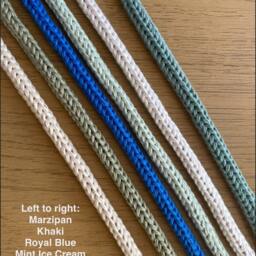Knitted Cord Name Sign - Two Tone Rainbow Wire Word Wall Hanging Nursery Newborn Decor - thumbnail 4
