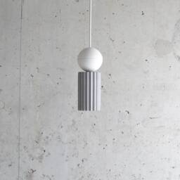 Handmade Concrete Pendant Light Modern Plaster Sphere Lamp - thumbnail 3