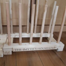 6 Pairs Personalised Engraved Wellington Boot Wooden Stand Storage Wellies Rack Welly Shoes Organiser Porch Entryway Furniture - thumbnail 3