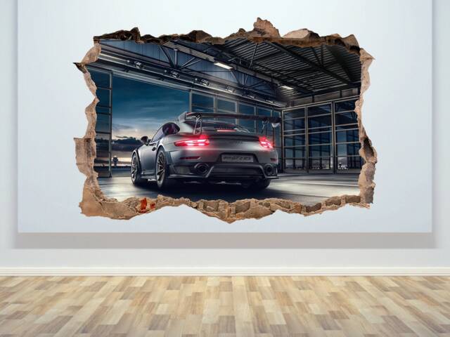 Supercar Large Wall Sticker Porsche Decor Sports Car Racing Poster Print Porche Art High Performance - image 1
