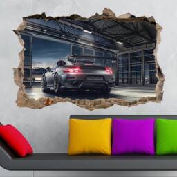 Supercar Large Wall Sticker Porsche Decor Sports Car Racing Poster Print Porche Art High Performance - thumbnail 2