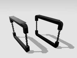 Chain Link Coffee Table Legs Industrial Steel Frame, Indoor/Outdoor