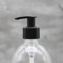 Refillable Plastic Dispenser Bottle 500Ml Clear Pet With Black Pump - thumbnail 4