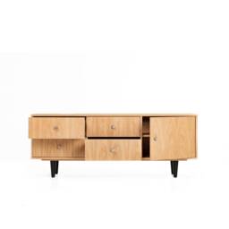 "Oak Sideboard, Tv Cabinet, Stand, Oak Veneer, 4 Drawers & Doors ""Veronica" - thumbnail 3