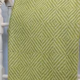 Green Fringed Throw Blanket Merino Wool - thumbnail 2