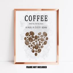 Coffee Definition Print, Picture For Kitchen, Fan Gift, Lovers Present, Home Wall Decor, Kitchen - thumbnail 1