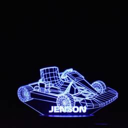 Personalised Go Kart Led Night Light Racing Gift - thumbnail 4