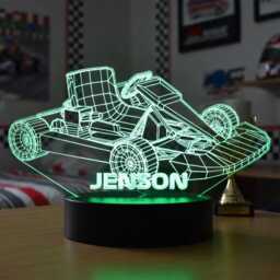 Personalised Go Kart Led Night Light Racing Gift